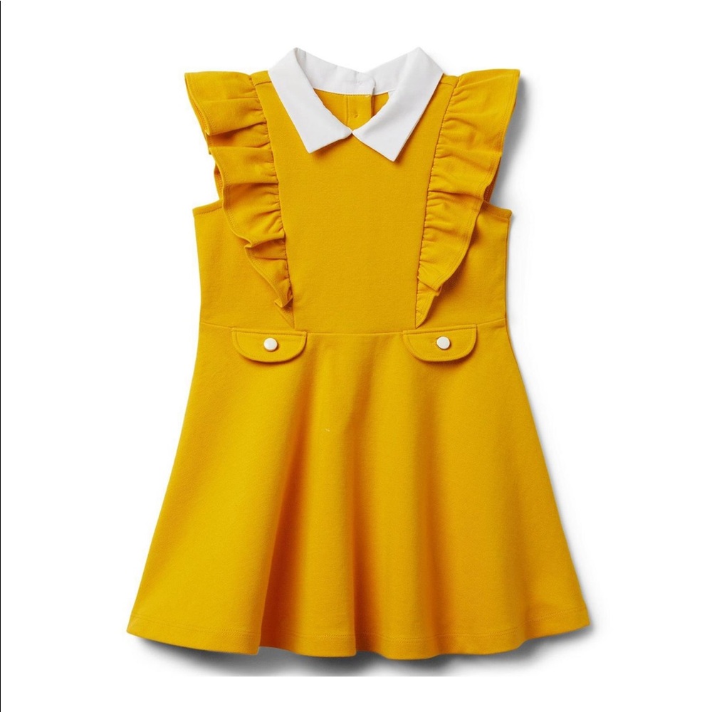 Janie and Jack- COLLARED RUFFLE PONTE DRESS 4T